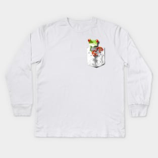 Pocket Frog Kids Long Sleeve T-Shirt